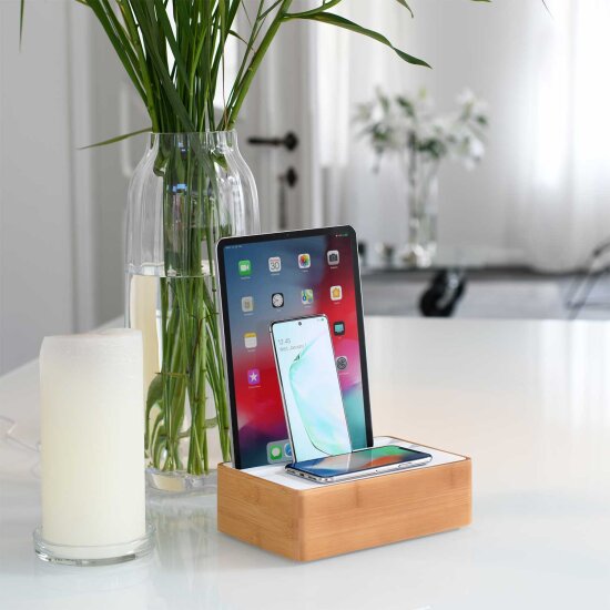 ALLDOCK Pro Bambus  4-Port Qi Ladestation 90W kaufen