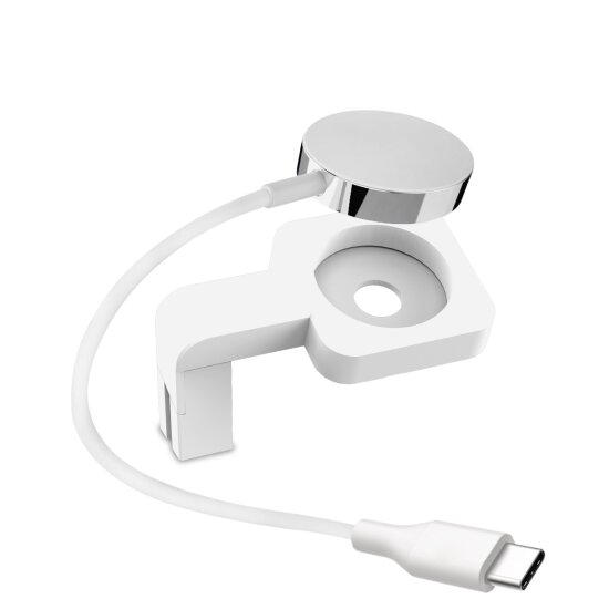 ALLDOCK Watch Mount mit Ladegerät USB-C, Weiß