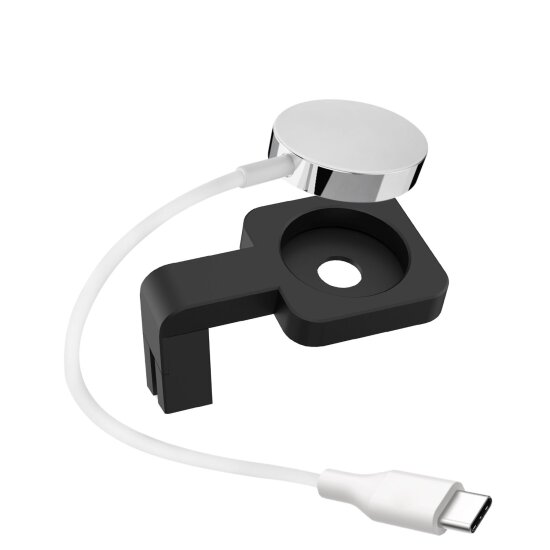 ALLDOCK Watch Mount mit Ladegerät USB-C, Schwarz