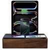 ALLDOCK Pro Max Walnuss - 6-Port USB-C Design Ladestation 160W - 2 Qi-Ladeflächen für bis zu 7 Geräte - Made in Germany