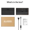 ALLDOCK Pro Max Walnuss - 6-Port USB-C Design Ladestation 160W - 2 Qi-Ladeflächen für bis zu 7 Geräte - Made in Germany