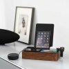 ALLDOCK Pro Max Walnuss - 6-Port USB-C Design Ladestation 160W - 2 Qi-Ladeflächen für bis zu 7 Geräte - Made in Germany