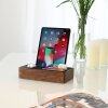 ALLDOCK Pro Max Walnuss - 6-Port USB-C Design Ladestation 160W - 2 Qi-Ladeflächen für bis zu 7 Geräte - Made in Germany