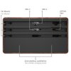 ALLDOCK Pro Max Walnuss - 6-Port USB-C Design Ladestation 160W - 2 Qi-Ladeflächen für bis zu 7 Geräte - Made in Germany
