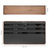 ALLDOCK Pro Max Walnuss - 6-Port USB-C Design Ladestation 160W - 2 Qi-Ladeflächen für bis zu 7 Geräte - Made in Germany
